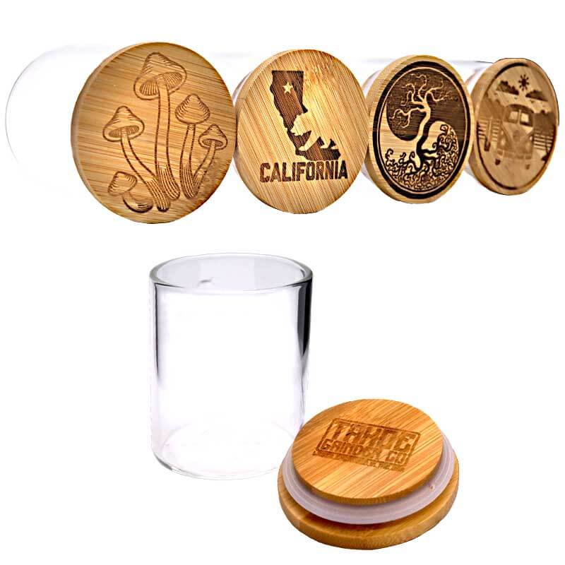 Tahoe Bamboo Lid Jar | Assorted Designs | 3.5 inch product image